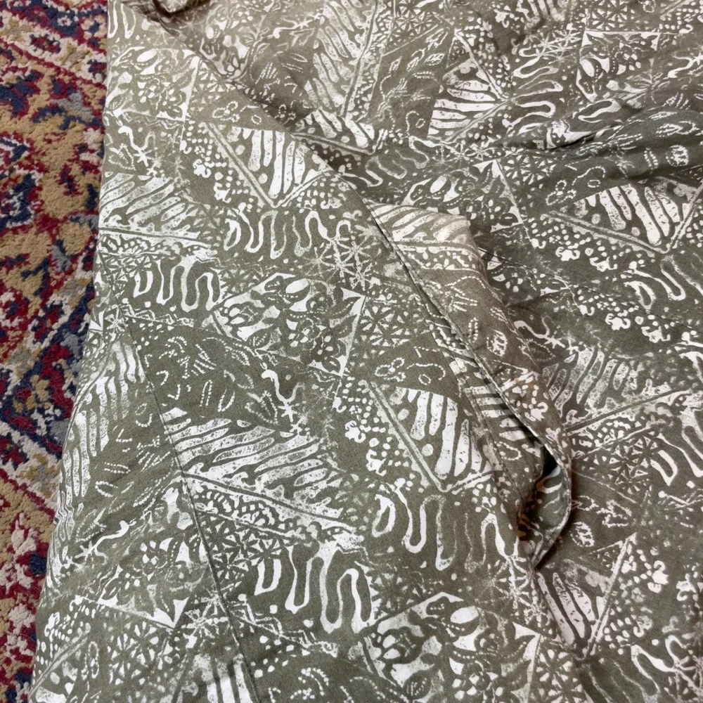 VTG 80s 90s Banana Republic Safari‎ & Travel Medium Batik Print Camp Shirt Rare